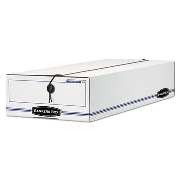 Bankers Box® Liberty Check And Form Boxes, 9.5" X 23.75" X 4.5", White-blue, 12-carton freeshipping - TVN Wholesale